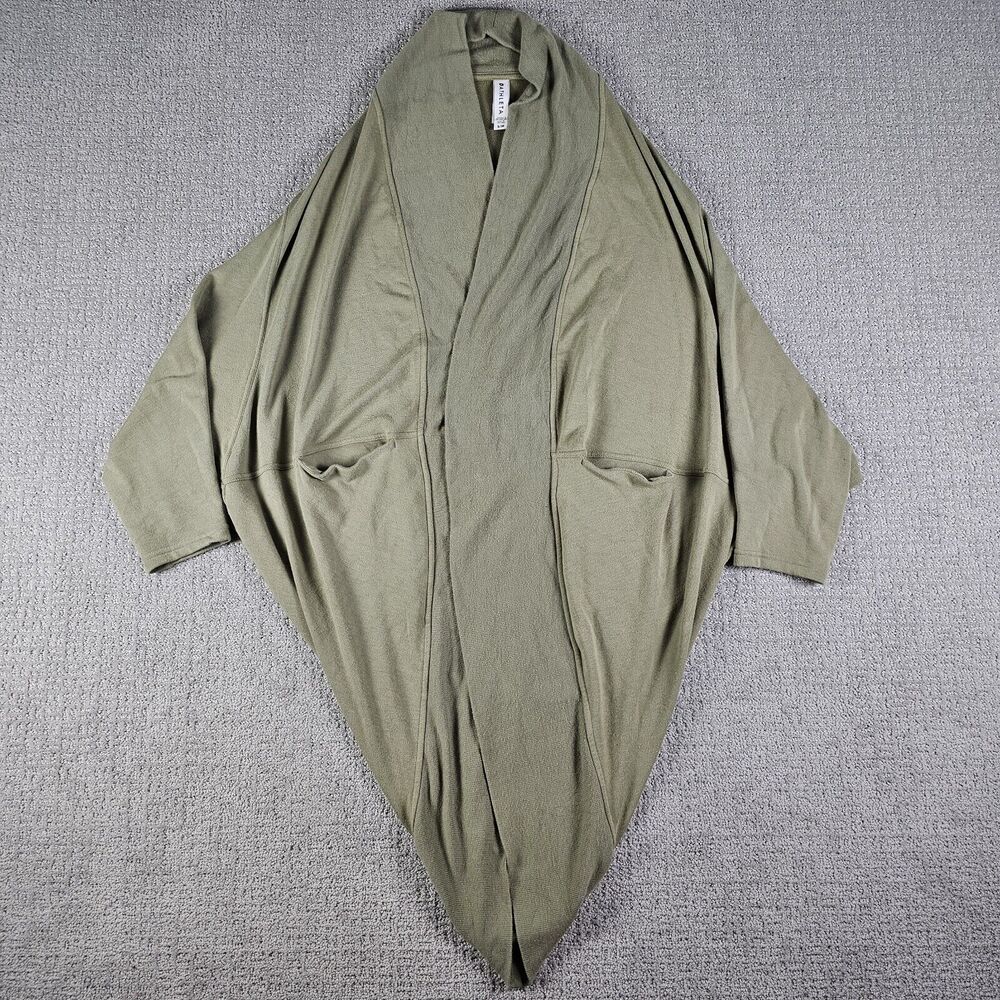Athleta Open Cardigan Womens Size S/M‎ Green 3/4 Sleeve Yoga Comfort